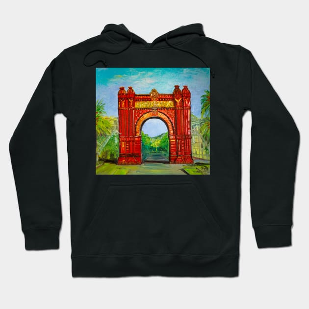 Barcelona. Triumphal Arch Hoodie by NataliaShchip